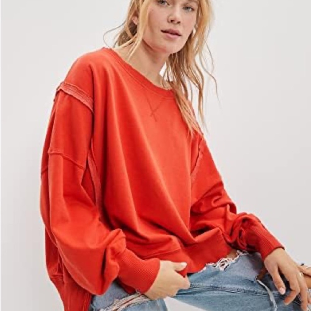 American Eagle Outfitters Red Sweatshirt